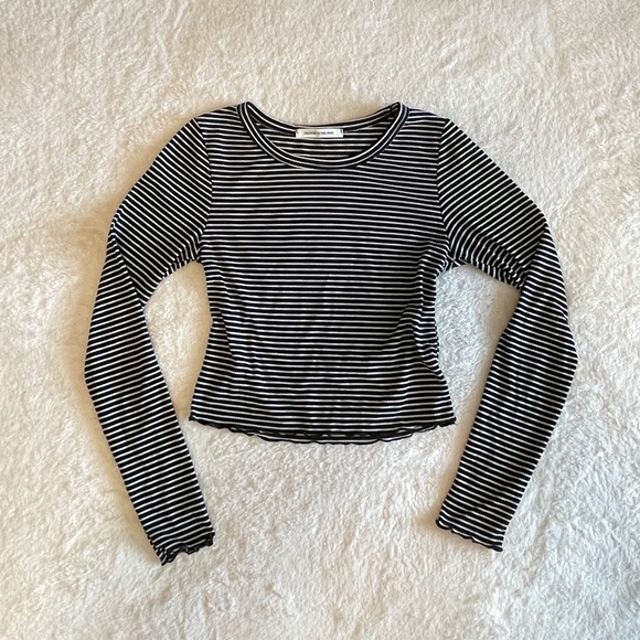 lettuce trim stripped long sleeve - Picture 1 of 2